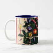 Tasse 2 Couleurs Musique d'arbre de Noël (Gauche)