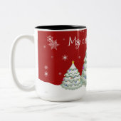 Tasse 2 Couleurs Musique d'arbre de Noël Red Snowy (Gauche)