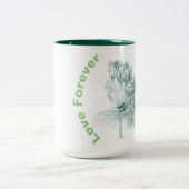 Tasse 2 Couleurs Musique d'arbre pour femmes (Centre)