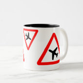 Tasse 2 Couleurs Musique d'avion (Devant droit)