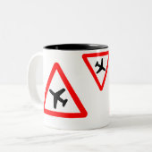 Tasse 2 Couleurs Musique d'avion (Devant gauche)