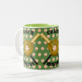Tasse 2 Couleurs Musique de baseball (Devant gauche)
