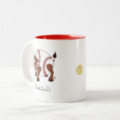 Tasse 2 Couleurs Musique de baseball Funny Baseball Bull Coffee (Devant gauche)