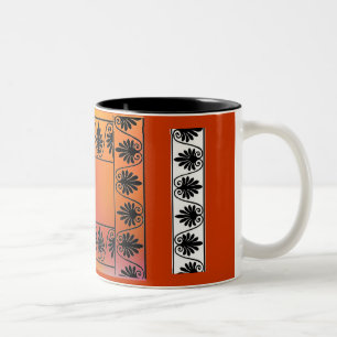 Tasse 2 Couleurs Musique de bordure rouge et orange