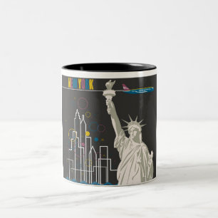 Tasse 2 Couleurs Musique de café de New York