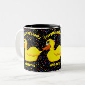 Tasse 2 Couleurs Musique de canard jaune (Devant gauche)