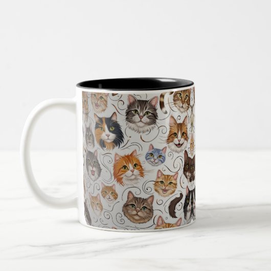 Tasse 2 Couleurs Musique de chat (Gauche)