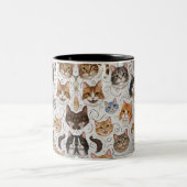 Tasse 2 Couleurs Musique de chat (Centre)