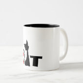 Tasse 2 Couleurs Musique de chat (Devant droit)