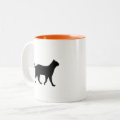Tasse 2 Couleurs Musique de chat noir (Devant gauche)