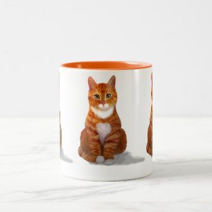 Tasse 2 Couleurs Musique de chat Tabby