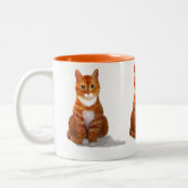 Tasse 2 Couleurs Musique de chat Tabby (Gauche)