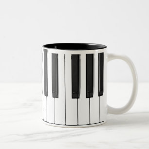 Tasse 2 Couleurs Musique de clavier de piano