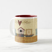 Tasse 2 Couleurs Musique de collection primitive (Devant gauche)