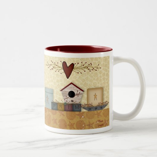 Tasse 2 Couleurs Musique de collection primitive (Droit)