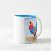 Tasse 2 Couleurs Musique de coq (Devant droit)