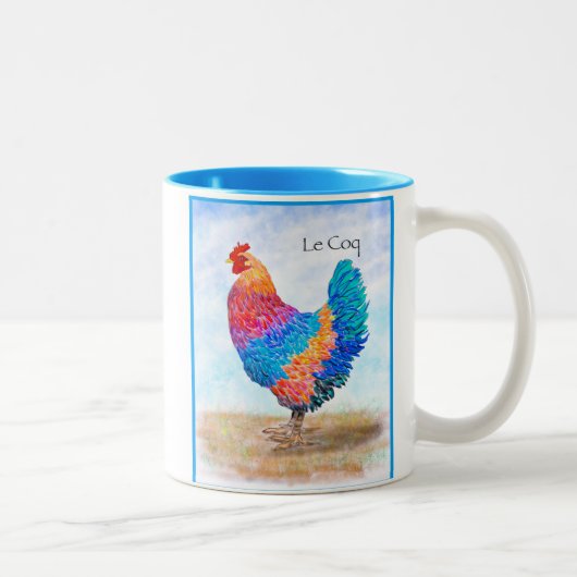 Tasse 2 Couleurs Musique de coq (Droit)