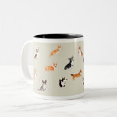 Tasse 2 Couleurs Musique de Corgi (Devant gauche)
