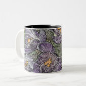 Tasse 2 Couleurs Musique de Crocus pourpre (Devant gauche)