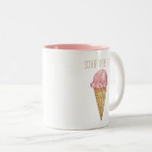 Tasse 2 Couleurs Musique de glace d'aquarelle (Devant droit)