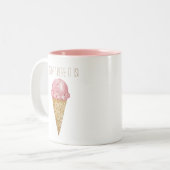 Tasse 2 Couleurs Musique de glace d'aquarelle (Devant gauche)