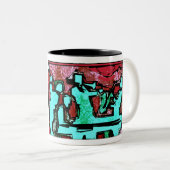 Tasse 2 Couleurs Musique de jazz (Devant droit)