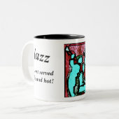Tasse 2 Couleurs Musique de jazz (Devant gauche)