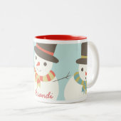 Tasse 2 Couleurs Musique de la fête des neiges (Devant droit)