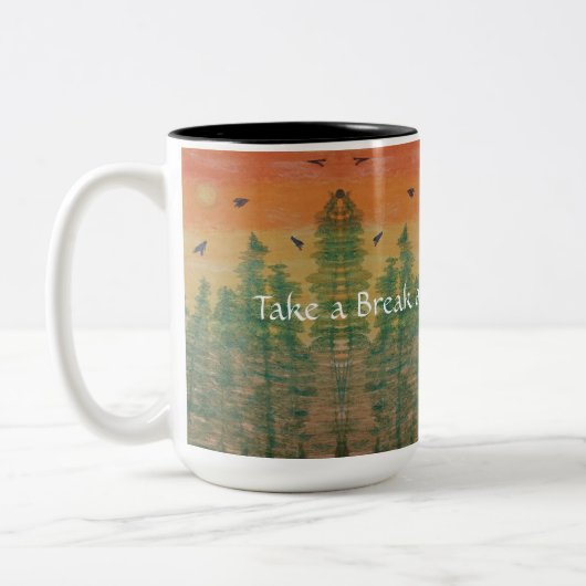 Tasse 2 Couleurs Musique de la nature (Gauche)
