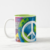 Tasse 2 Couleurs Musique de la paix mondiale (Gauche)