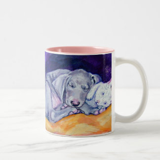 Tasse 2 Couleurs Musique de marionnettes de Weimaraner
