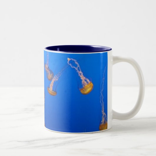Tasse 2 Couleurs Musique de méduse orange (Droit)