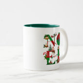 Tasse 2 Couleurs Musique de Noël (Devant droit)