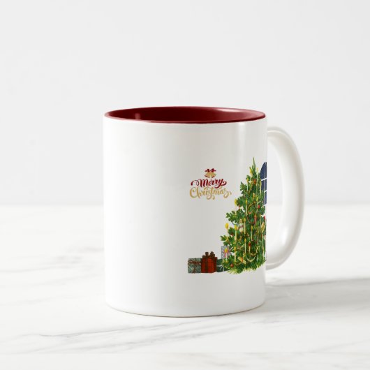 Tasse 2 Couleurs Musique de Noël (Devant droit)