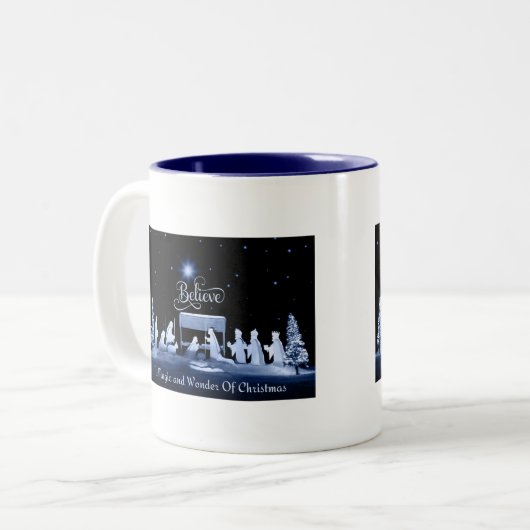 Tasse 2 Couleurs Musique de Noël (Devant gauche)