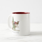 Tasse 2 Couleurs Musique de Noël/hiver (Devant gauche)