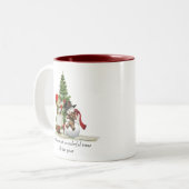 Tasse 2 Couleurs Musique de Noël/hiver (Devant gauche)