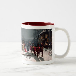 Tasse 2 Couleurs Musique de Noël victorienne