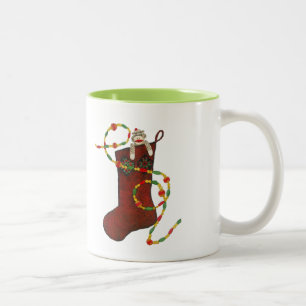 Tasse 2 Couleurs Musique de singe de Noël