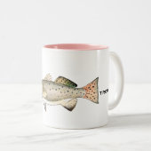 Tasse 2 Couleurs Musique de truite | Musique de poisson (Devant droit)