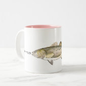 Tasse 2 Couleurs Musique de truite | Musique de poisson (Devant gauche)