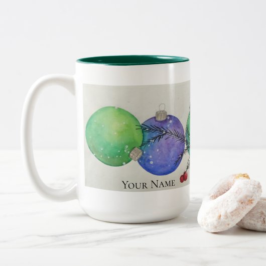Tasse 2 Couleurs Musique de vacances (Avec donut)