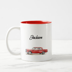 Tasse 2 Couleurs Musique de voiture rouge personnalisée