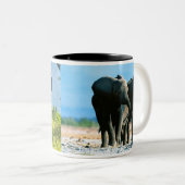 Tasse 2 Couleurs Musique des éléphants africains (Devant droit)