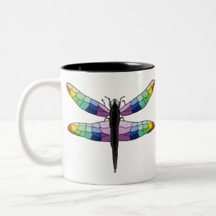 Tasse 2 Couleurs Musique des libellules arc-en-ciel