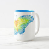Tasse 2 Couleurs Musique des papillons (Devant droit)
