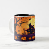 Tasse 2 Couleurs Musique d'Halloween (Devant gauche)