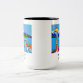 Tasse 2 Couleurs Musique d'image de Seattle Emerald City (Centre)
