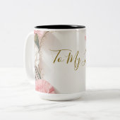 Tasse 2 Couleurs Musique d'oeillets florales (Devant gauche)