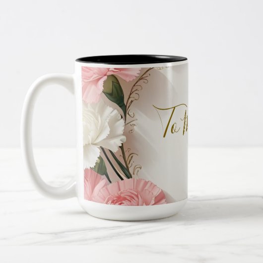 Tasse 2 Couleurs Musique d'oeillets florales (Gauche)